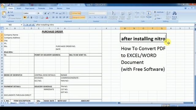 Convert Excel File / Word File to PDF File offline смотреть онлайн