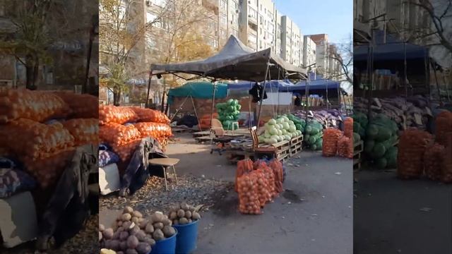 Уличные торговцы. Картошка , капуста, лук. Саратов. Заводской район. смотреть онлайн