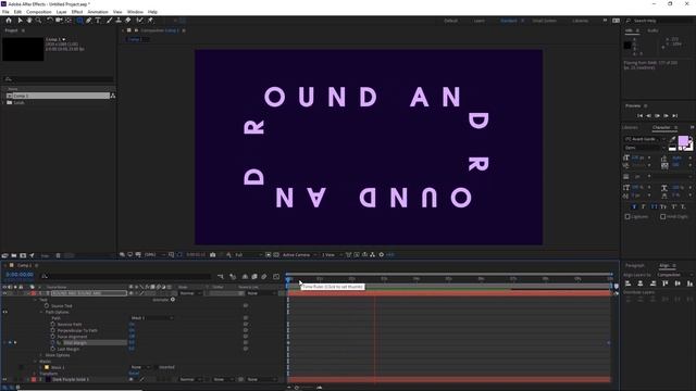 Text on Path in After Effects смотреть онлайн