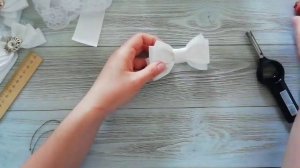 Галстук - брошь канзаши, галстук в школу МК