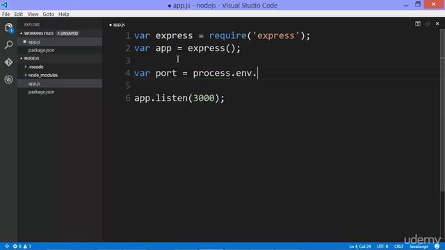 9 01 Installing Express and Making it Easier to Build a Web Server смотреть онлайн