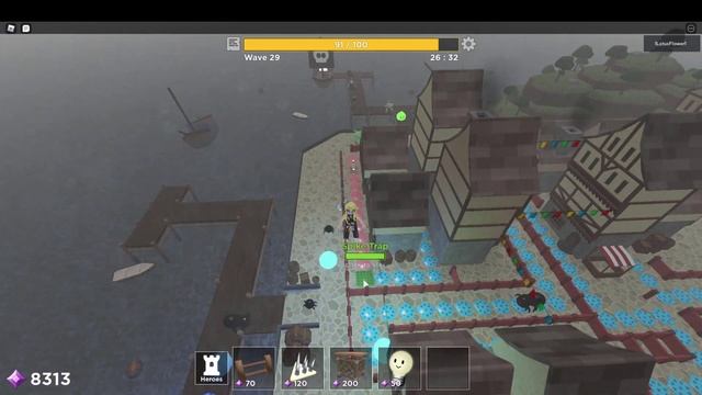 Проходим еженедельный челлендж в Tower Heroes Roblox Spike challenge смотреть онлайн