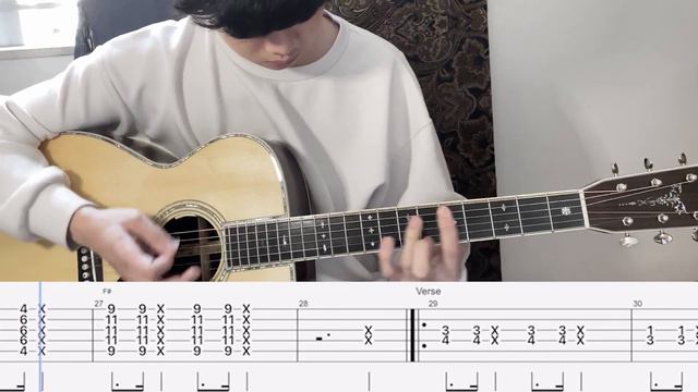 ROSÉ (BLACKPINK) - GONE Guitar Cover With Tab смотреть онлайн