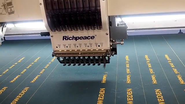 Richpeace Computerized 10 Heads, 9 color Flat Embroidery Machine смотреть онлайн