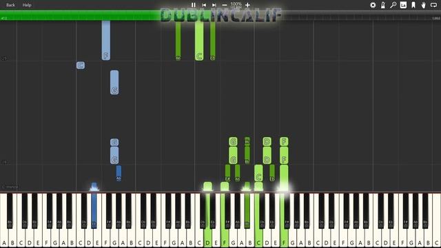 Pokemon Black & White 2 - Virbank City Theme Piano Tutorial Synthesia смотреть онлайн