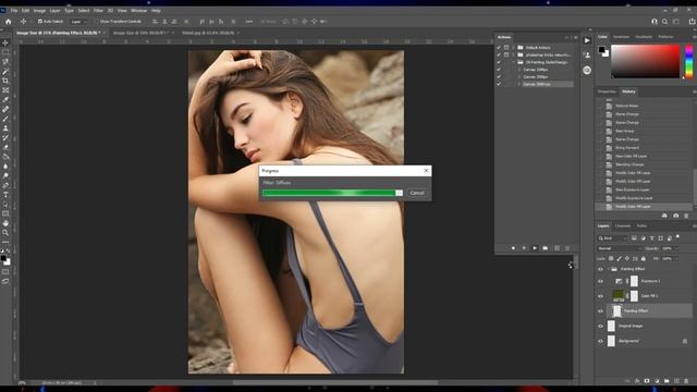 Photoshop tutorial - free Photoshop Action Download (oil print) смотреть онлайн