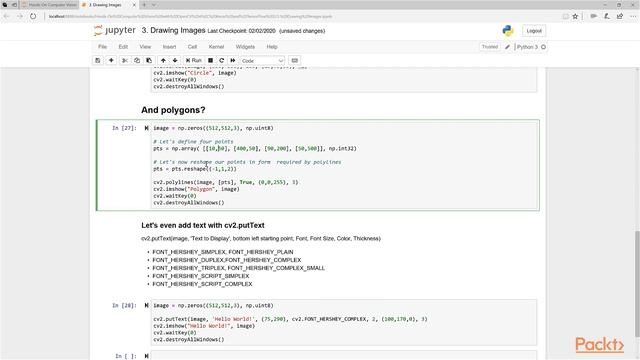 08 Creating and Drawing on Images with OpenCV смотреть онлайн