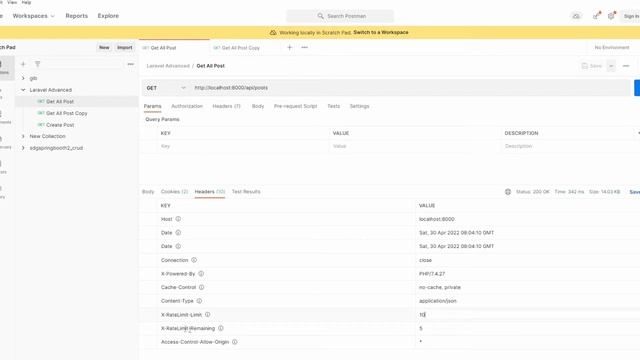 Laravel 8 Advanced - #4 Laravel API rate limit using Throttle смотреть онлайн
