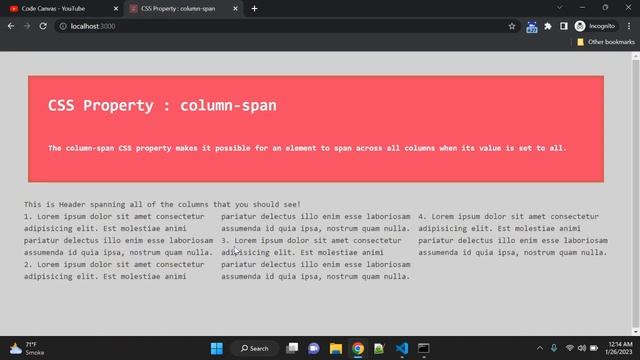 CSS Property : column-span Explained ! смотреть онлайн