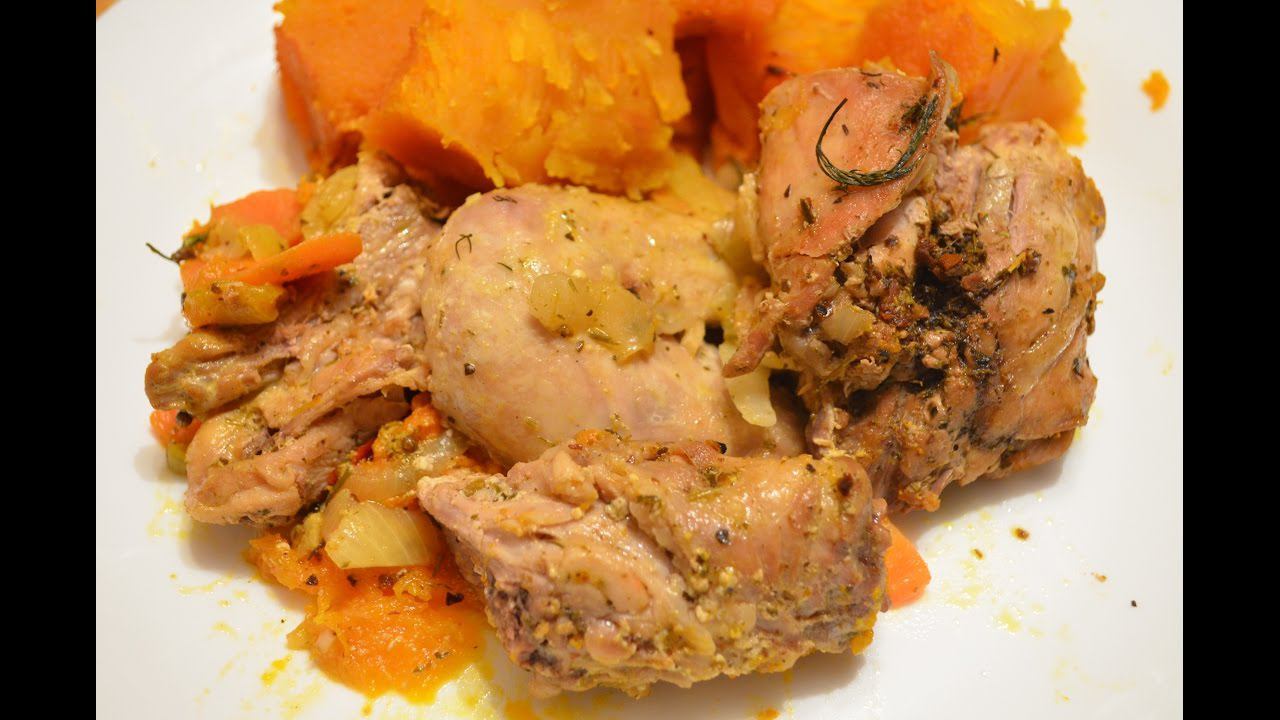 Тыква запеченная в духовке с мясом. смотреть онлайн