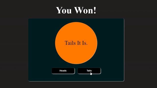 Head tails game | JS project | Coin flip | CSS | HTML | Beginner projects | Project ideas |Beautifu смотреть онлайн