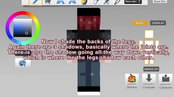 How to Shade Clothes on Your Minecraft Skin | Tutorial