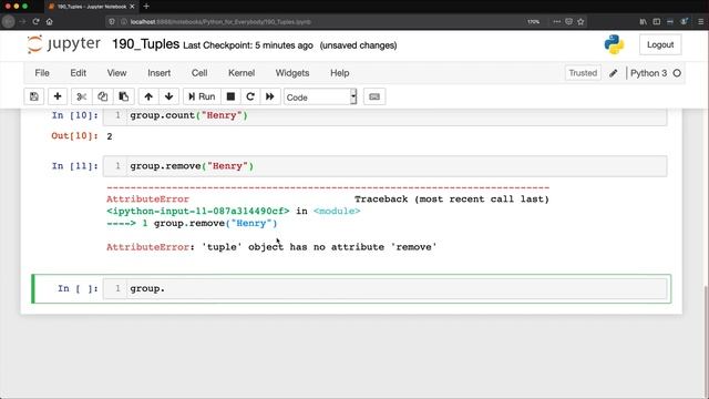 Python: Tuples смотреть онлайн
