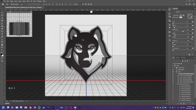 How To Make A Logo 3D On Adobe Photoshop 2022 (3D Extrusion Tool) смотреть онлайн