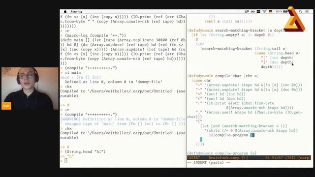 LambdaLounge: implementing the esoteric "Brainf*ck" language in Carp Lisp смотреть онлайн