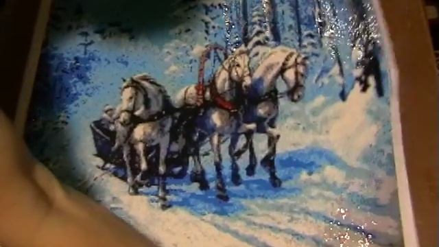 Готовая работа. Алмазная мозаика - Тройка. смотреть онлайн