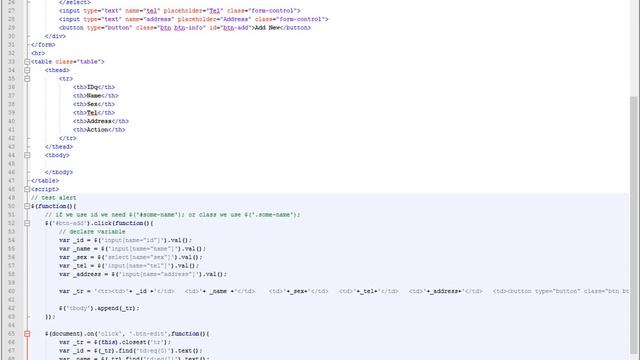 How to use jquery on add edit delete table elment смотреть онлайн