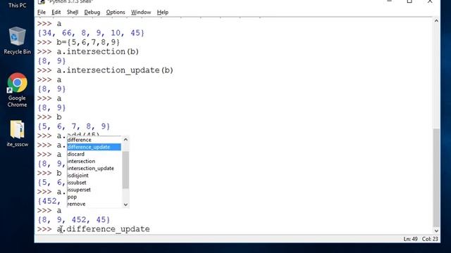 Sets: Insertion, Updation and Removal of Elements смотреть онлайн