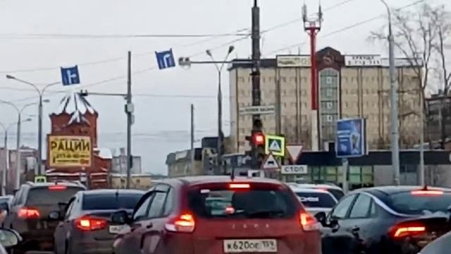 По зимним улицам Перми (Чкалова - Старцева) смотреть онлайн