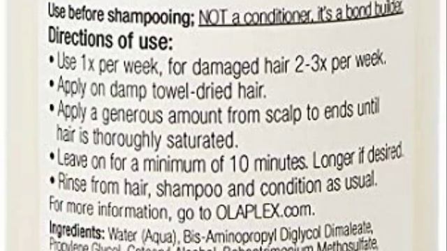 Olaplex Hair Perfector No 3 Repairing Treatment, 3 3 Fl Oz смотреть онлайн