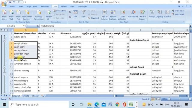 ICT 8th class| Excel | Subtotal and grand total - part 2@Right Click смотреть онлайн