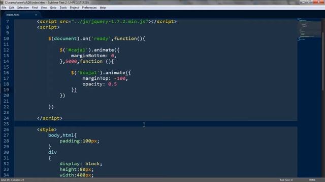 Tutorial jQuery 26: Efectos personalizados con método "animate" смотреть онлайн