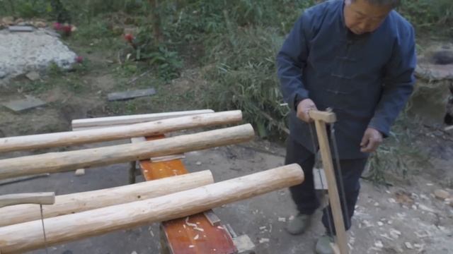 阿木爷爷打造木拱桥的详细教程，加长版【阿木爷爷 Grandpa Amu】