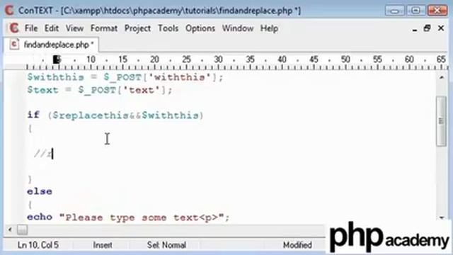 PHP Tutorials Find and Replace смотреть онлайн