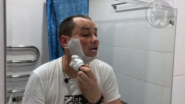 Бритье станком Мюле Р41, лезвием Спутник, серия Тим Бриз, помазок барсук и чаша от Мужского Мира смотреть онлайн