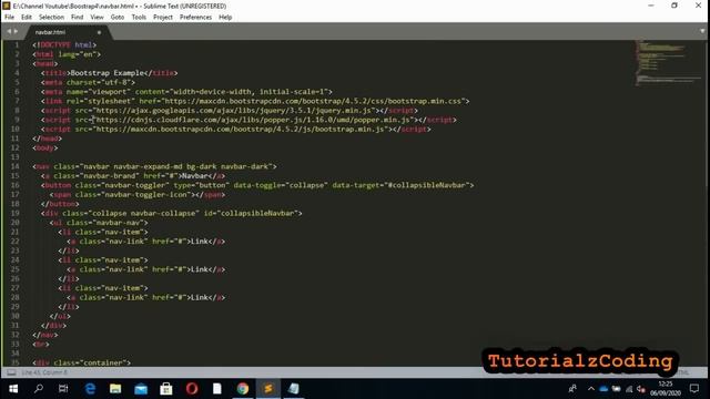 Tutorial Boostrap #1 cara membuat Navbar Responsive dengan bootstrap 4 смотреть онлайн