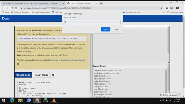 COURSERA PYTHON DATA STRUCTURES ALL PROGRAMMING ASSIGNMENT ANSWERS AT ONE PLACE ALONG WITH DOC FILE смотреть онлайн