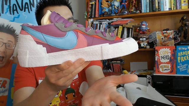 Nike Blazer Low Sacai KAWS Purple Dusk Pick up Vlog + Unboxing смотреть онлайн