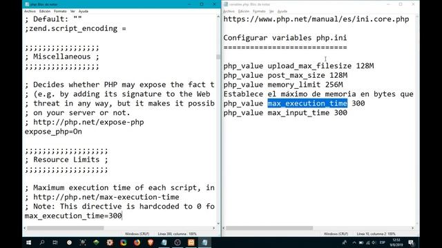 Configuración del archivo php.ini - Change the maximum upload file size смотреть онлайн