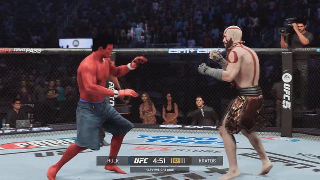 God of War Kratos vs The Red Hulk UFC 5 | Ultimate Fight смотреть онлайн