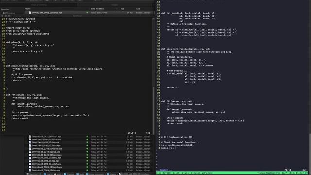 code a model made of three skewed norm functions (Gaussian mixture) with Python, numpy and scipy. смотреть онлайн