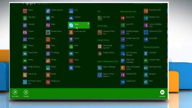 Pin and unpin Skype® tile from Start screen on Windows® 8.1 PC смотреть онлайн