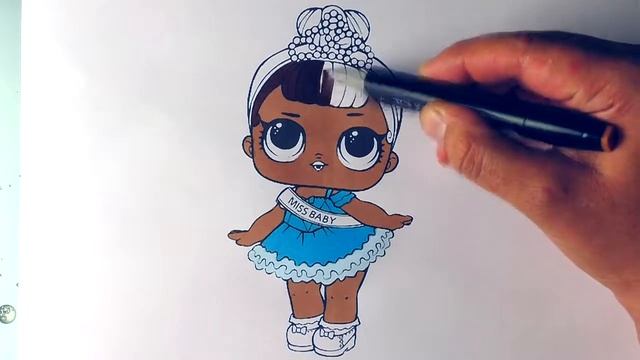 Раскраски ЛОЛ для Девочек LOL Doll Раскраски Раскраска Miss Baby смотреть онлайн