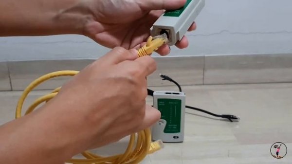 Testing network point using JS-468 network cable tester