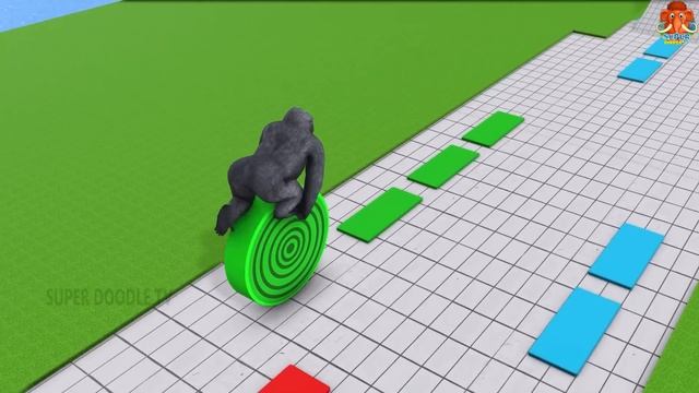 Yes Or No Challenge With Gorilla Cow Mammoth Elephant T-rex Max Level Layers Roll Game With Elephan смотреть онлайн