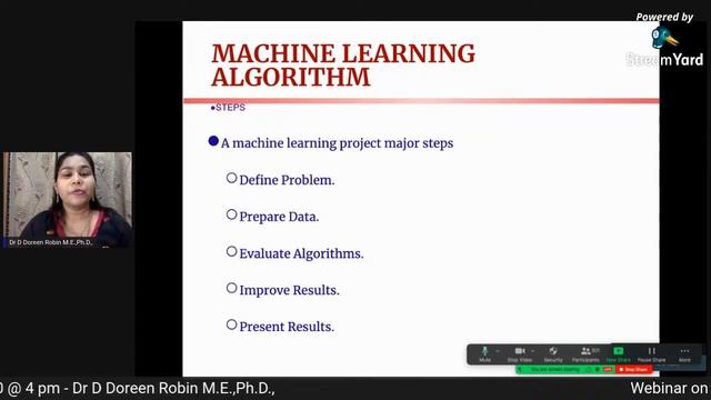 Webinar on Machine Learning using Python 02-07-2020 @ 4 pm - Dr D Doreen Robin M.E.,Ph.D., | CIRF смотреть онлайн