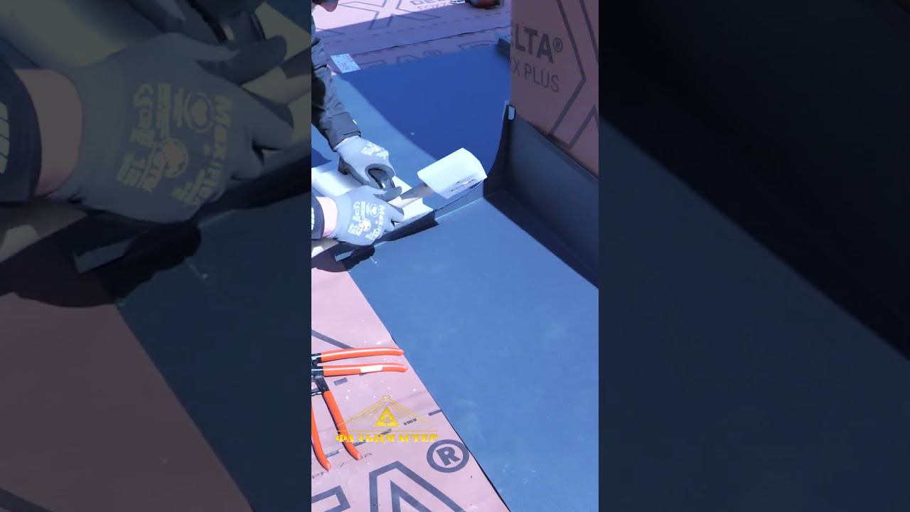 Обход трубы. Двойной фальц #фальц #фальцеваякровля смотреть онлайн