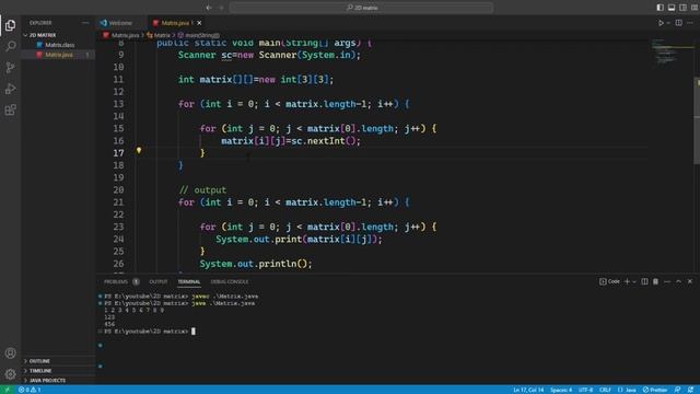 2D Matrix Programs in Java смотреть онлайн