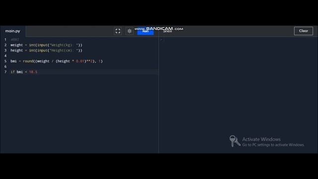 BMI | Python смотреть онлайн