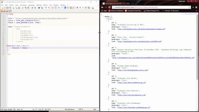 Tutorial parse json ke php (tugas3EAI-01) смотреть онлайн