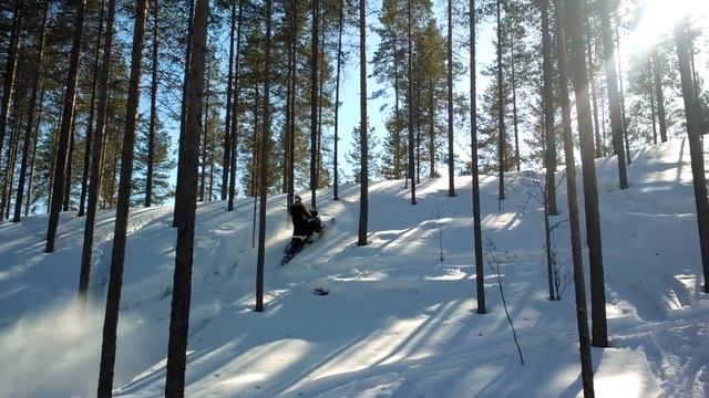 Snowmobile Practise, Hill Climb