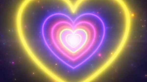 Трендовый фон с сердечками/neon background with hearts