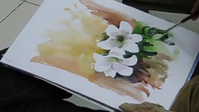 Рисуем цветы акварелью смотреть онлайн