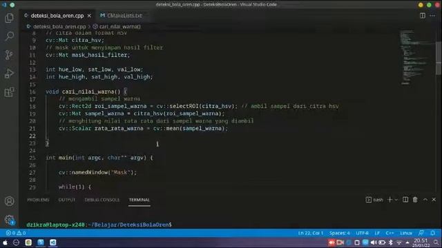 OpenCV C++ Lanjutan - Deteksi Warna Menggunakan Metode ROI (Region Of Interest) смотреть онлайн