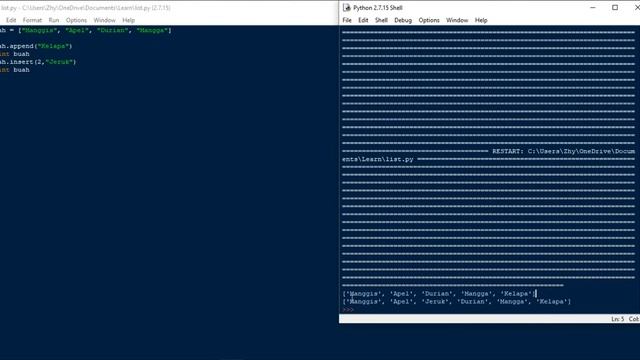 15. List (Tambah & Hapus Data) | Tutorial Python 2.7 Bahasa Indonesia смотреть онлайн