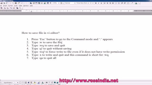 How to save file in vi editor? смотреть онлайн